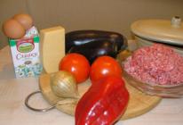 Рецепт: Запеканка из баклажанов с мясом - и помидорами