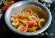 Салат «Дунайский» с зелеными помидорами